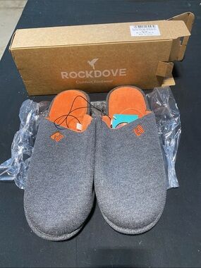 RockDove Men's XL Gray & Orange Slip-On Comfort Loafers